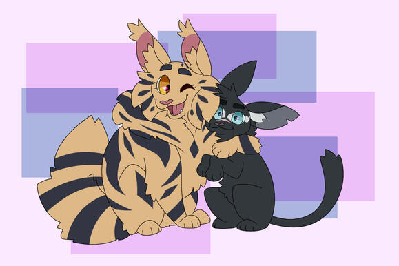 ex: flat fullbody with simple background and additional characters